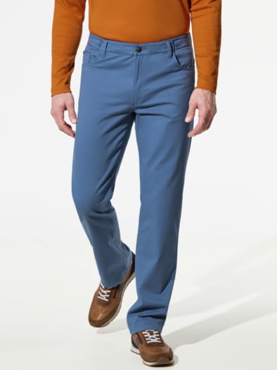Extraglatt Dehnbund Five-Pocket Mittelblau