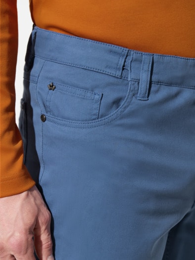 Extraglatt Dehnbund Five-Pocket Mittelblau