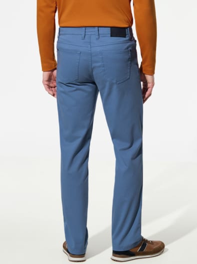 Extraglatt Dehnbund Five-Pocket Mittelblau