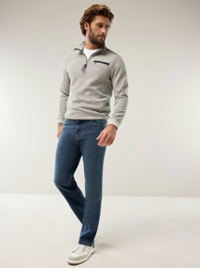 Extraglatt Flex Jeans Comfort Fit Mid Blue