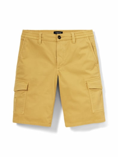 8-Taschen-Cargo-Bermudas Gelb