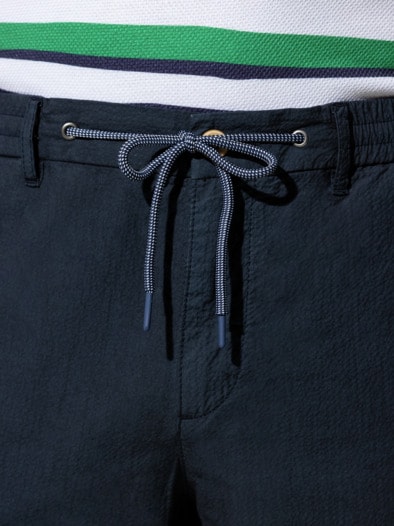 Seersucker Bermudas Marine