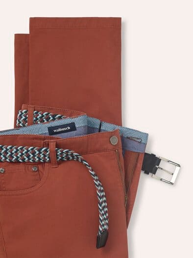 Extraglatt-Stretchbund Five Pocket Rotbraun