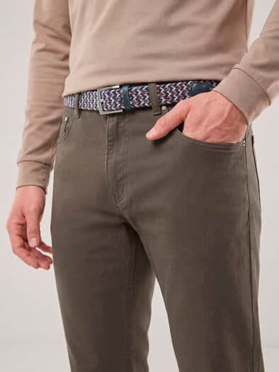 Extraglatt-Stretchbund Five Pocket Braun