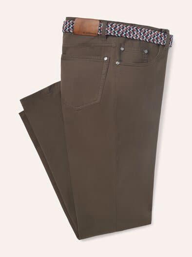 Extraglatt-Stretchbund Five Pocket Braun