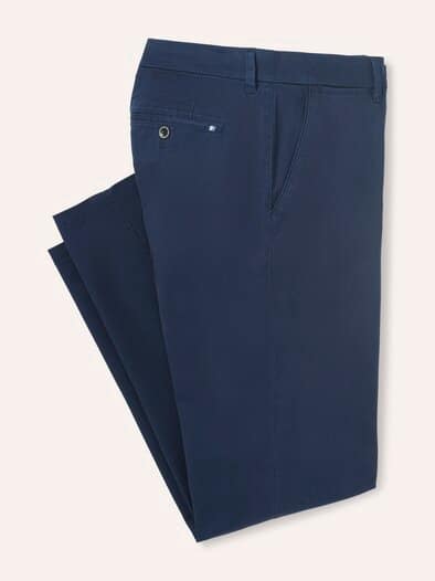 Elastische Chino aus Baumwolle Marine