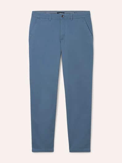 Elastische Chino aus Baumwolle Jeansblau