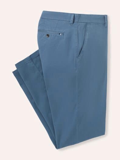 Elastische Chino aus Baumwolle Jeansblau