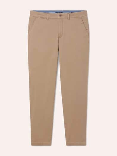 Elastische Chino aus Baumwolle Caramell