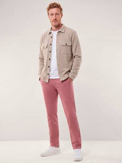 Elastische Chino aus Baumwolle Rosenholz