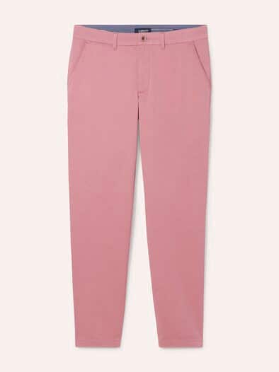 Elastische Chino aus Baumwolle Rosenholz
