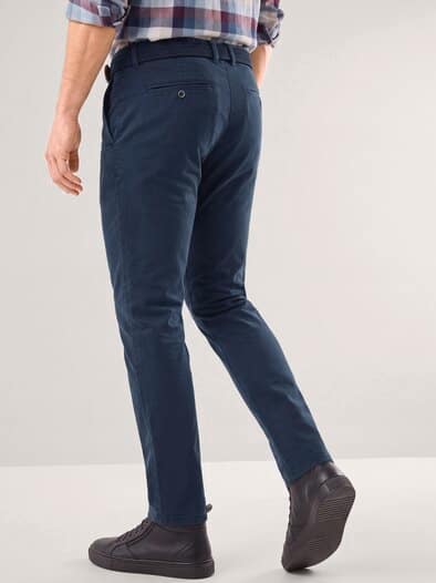 Chino inklusive Gürtel Marine