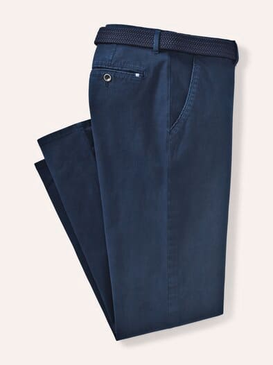 Chino inklusive Gürtel Marine