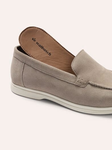 Velours-Loafer Beige