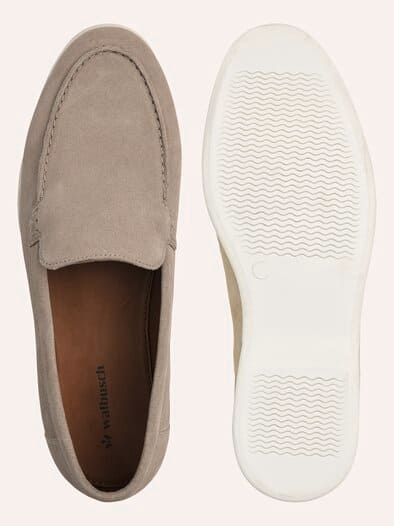 Velours-Loafer Beige