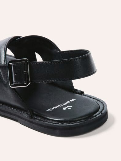 Kreuzriemen-Sandale Schwarz