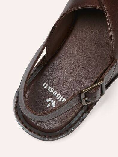 Kreuzriemen-Sandale Braun