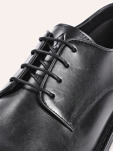 Leder Derby Schwarz