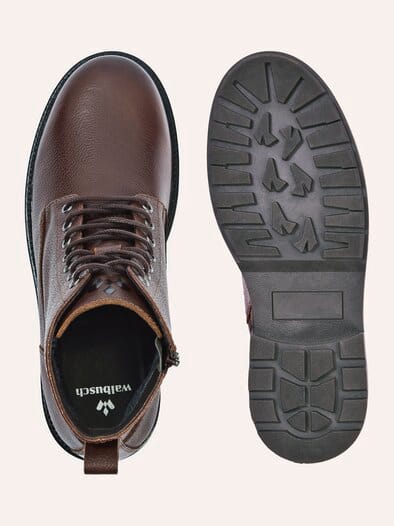 Robuster Lederstiefel Braun