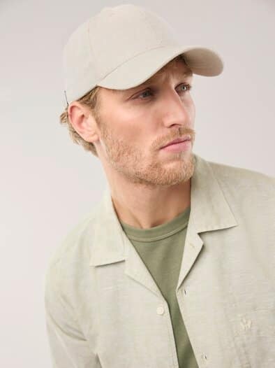 Leinen Baseballkappe UV-Schutz Beige