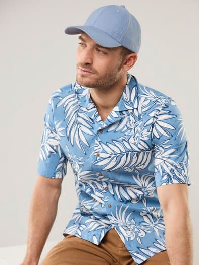 Leinen Baseballkappe UV-Schutz Hellblau