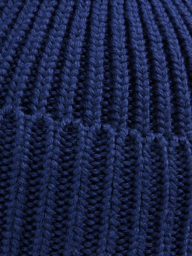 Merino-Mütze Royalblau