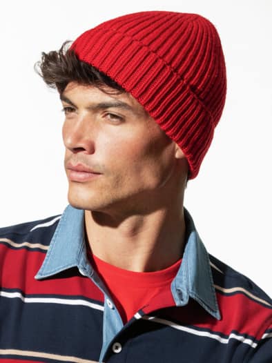 Merino-Mütze Rot