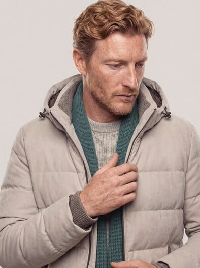 Merino-Schal Petrol