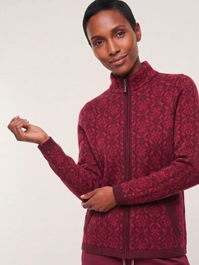 Strickjacke Stern Merlot