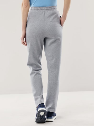 Baumwollstretch Hose Grau Melange