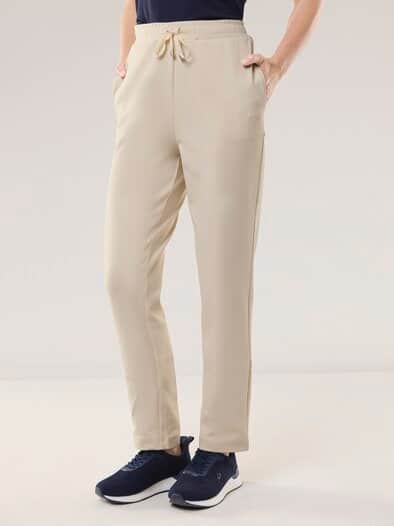 Baumwollstretch Hose Creme