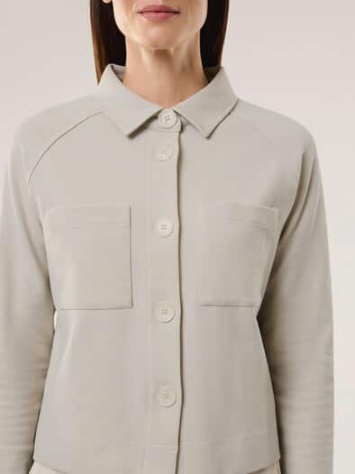 Jersey Twill Jacke Kiesel