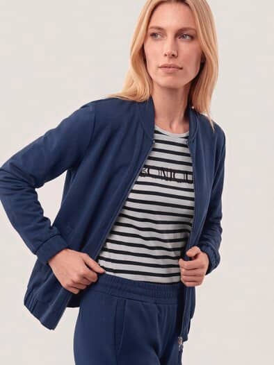 Baumollstretch Blouson Marine