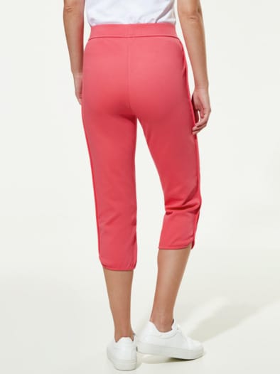 Baumwollstretch Caprihose Koralle