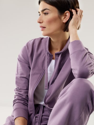Sweat Jacke Soft Touch Mauve