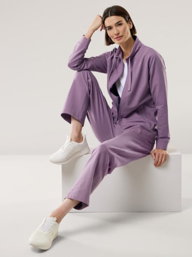 Sweat Jacke Soft Touch Mauve