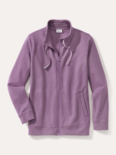 Sweat Jacke Soft Touch Mauve