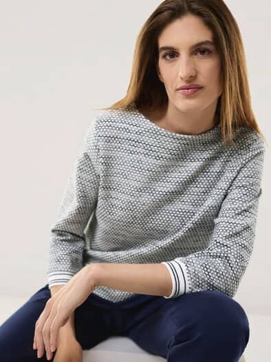 Struktur Jersey Sweatshirt Marine