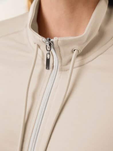 Baumwollstretch Jacke Creme