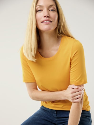 Viskose-Shirt Safran