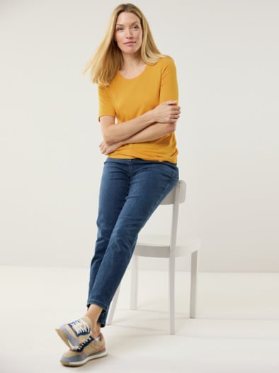 Viskose-Shirt Safran