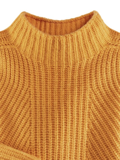 Cashmino Pullover Nahtlos Safran