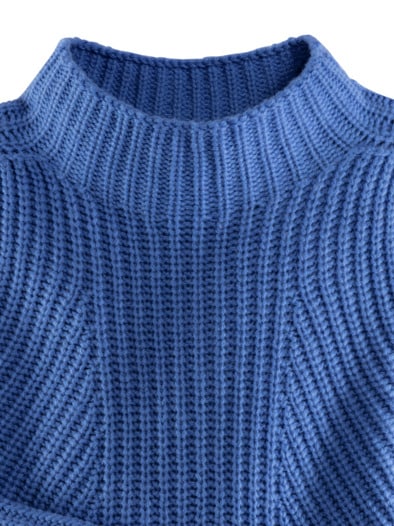 Cashmino Pullover Nahtlos Atlantikblau