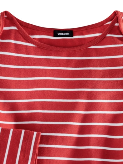 Ringelshirt la Ville Karminrot/Weiß