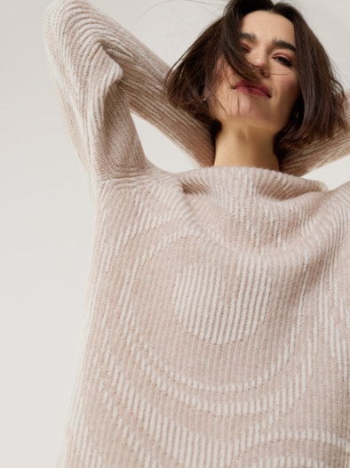Kuschelgarn Pullover Vanise Natur/Offwhite