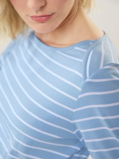 Ringelshirt la Ville Skyblue/Weiß