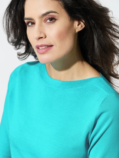 Shirt-Pullover Cool Touch Lagune