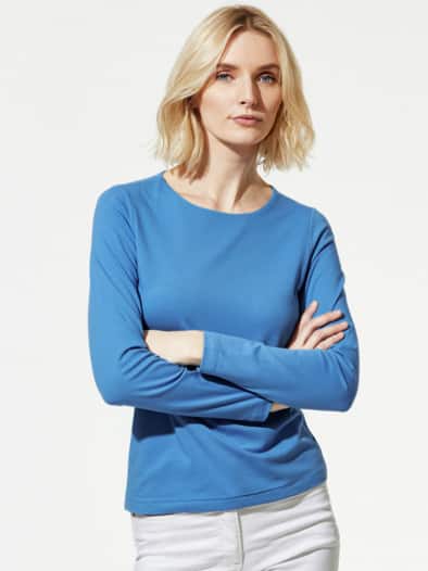 Baumwollshirt  Double Königsblau