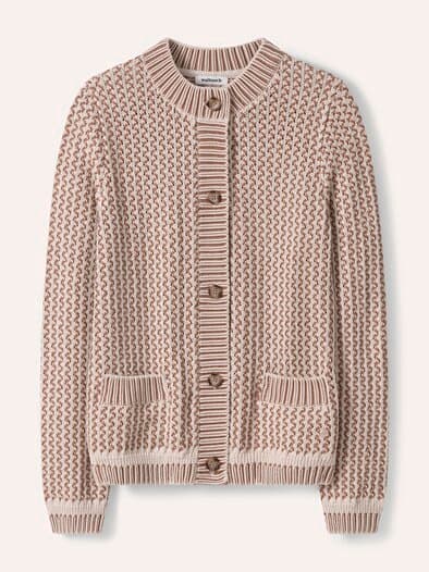 Strickjacke Chic & Go Natur/Praline