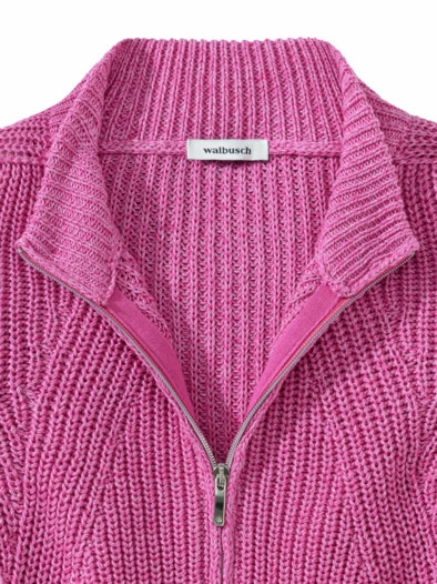 Patentstrickjacke Nahtlos Fuchsia